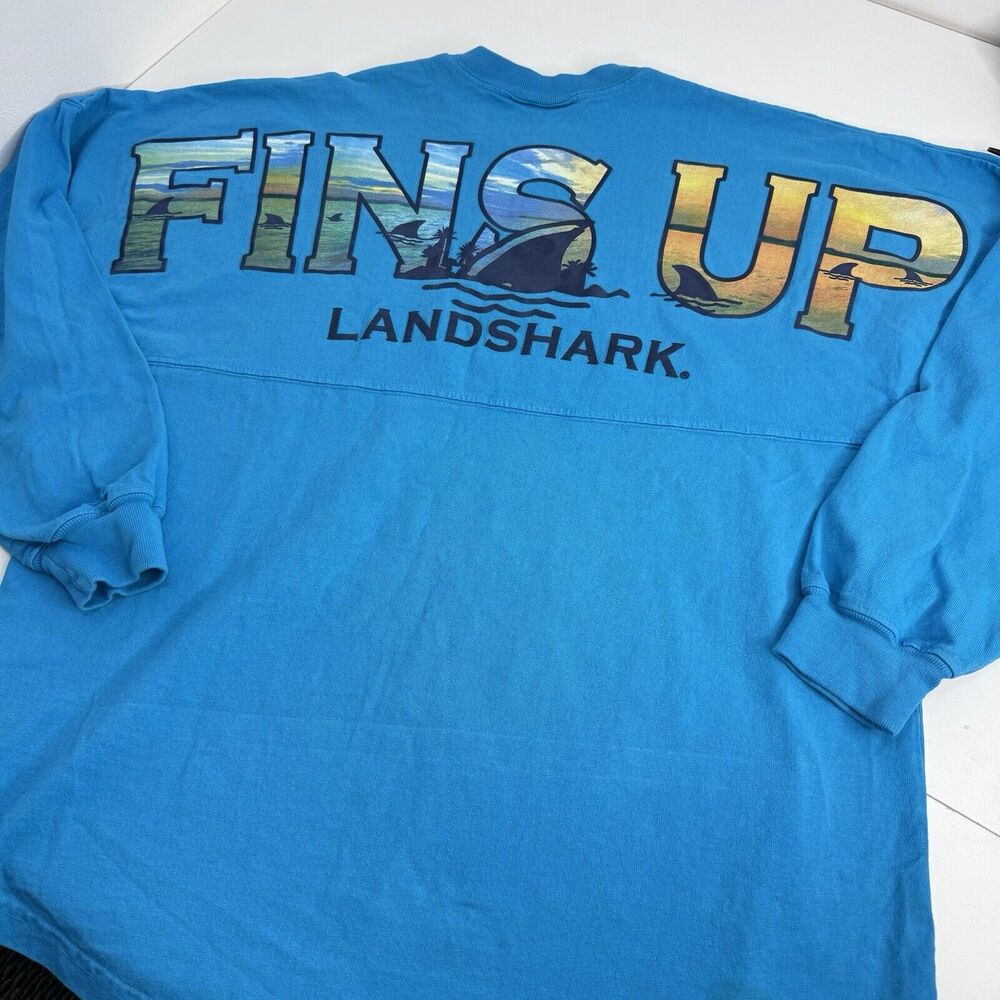 spirit jersey FINS UP landshark Pool Blue Unisex Long Sleeve Relaxed M B…